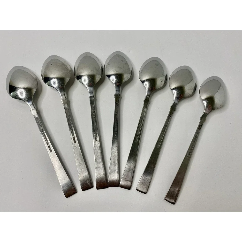 Nasco Stainless Steel Westwood Teaspoons Lot of 7 Made in Japan Rose Floral